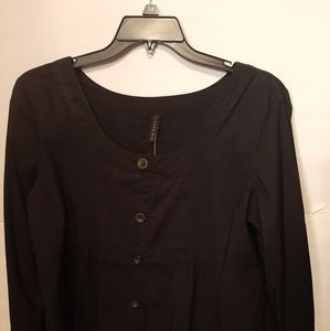 Black button down blouse